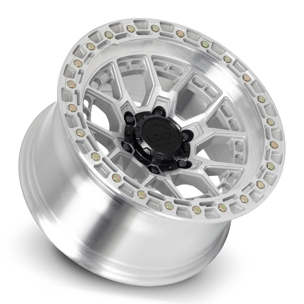 17x9 Lock Off-Road Commando Machine With Clear Coat Wheel 6x135 (0mm)