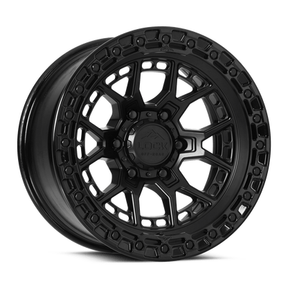 17x9 Lock Off-Road Commando Matte Black With Gloss Black Ring Wheel 5x5 (-12mm)