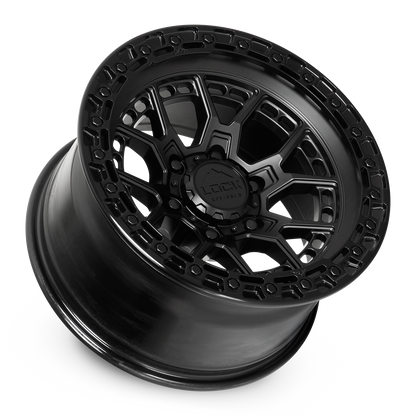 17x9 Lock Off-Road Commando Matte Black With Gloss Black Ring Wheel 5x5 (-12mm)