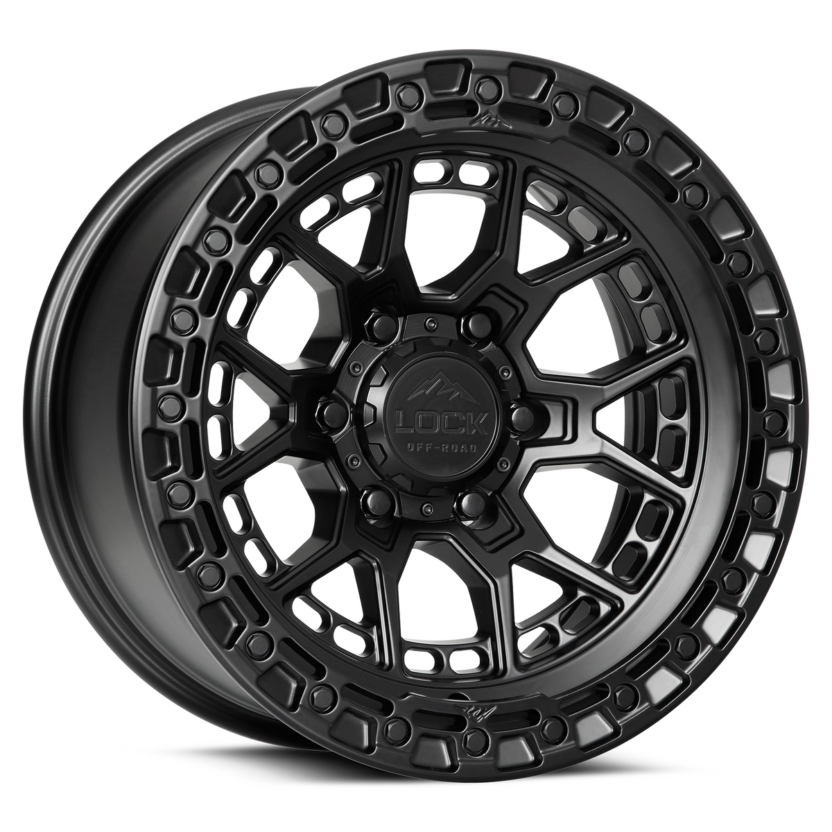 20x9 Lock Off-Road Commando Matte Black With Matte Black Ring Wheel 5x5 (0mm)