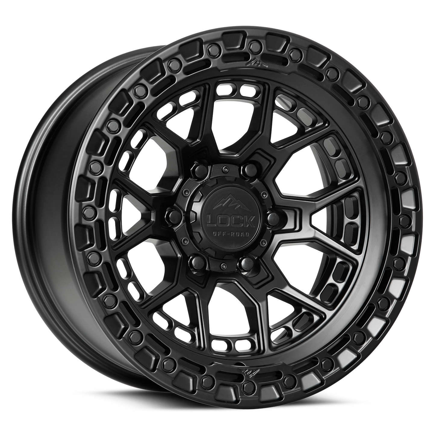 20x9 Lock Off-Road Commando Matte Black With Matte Black Ring Wheel 6x5.5 (0mm)