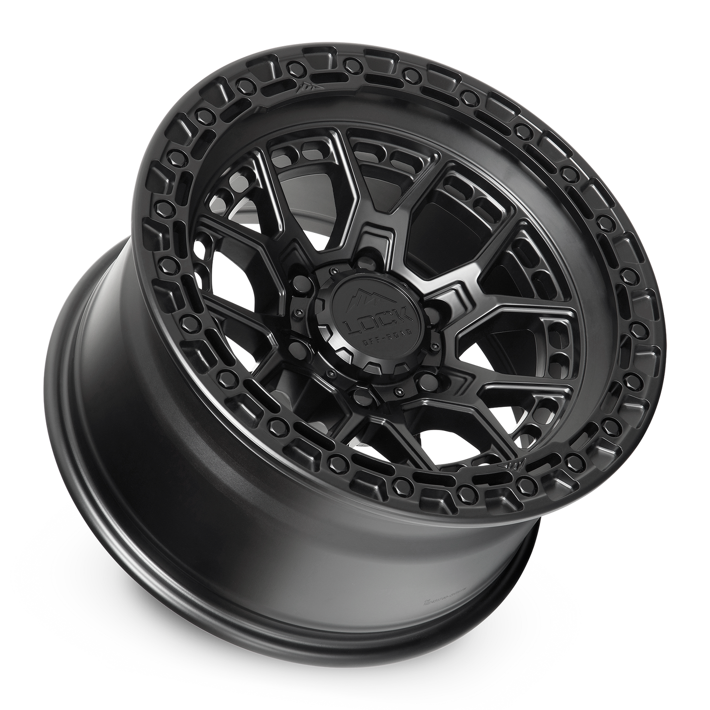17x9 Lock Off-Road Commando Matte Black W/ Matte Black Ring Wheel 6x5.5 (-12mm)