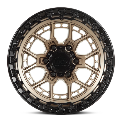 17x9 Lock Off-Road Commando Matte Bronze With Matte Black Ring Wheel 5x5 (0mm)