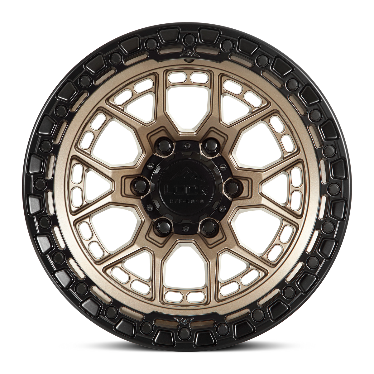 20x9 Lock Off-Road Commando Matte Bronze With Matte Black Ring Wheel 5x5 (0mm)