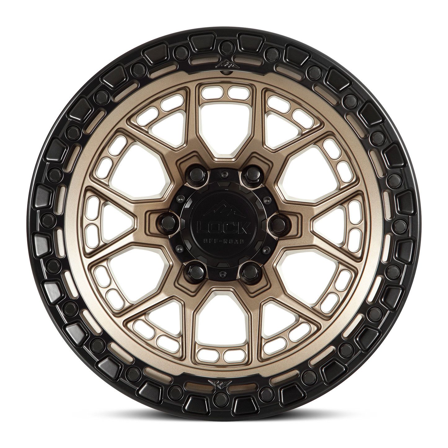 17x9 Lock Off-Road Commando Matte Bronze With Matte Black Ring Wheel 5x5 (-12mm)