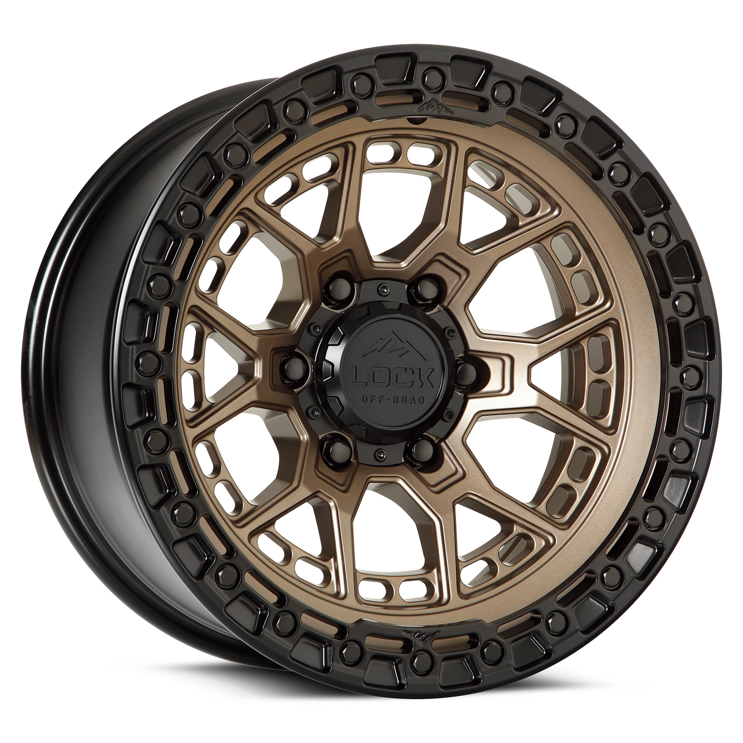 17x9 Lock Off-Road Commando Matte Bronze With Matte Black Ring Wheel 6x5.5 (0mm)