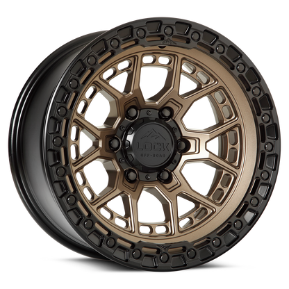 20x9 Lock Off-Road Commando Matte Bronze With Matte Black Ring Wheel 5x5 (0mm)