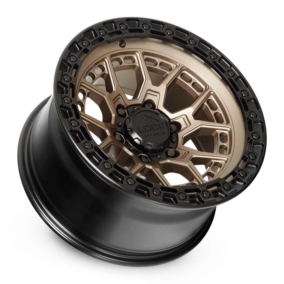 17x9 Lock Off-Road Commando Matte Bronze With Matte Black Ring Wheel 5x5 (0mm)