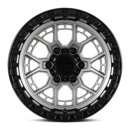 20x10 Lock Off-Road Commando Matte Grey W/ Matte Black Ring Wheel 6x5.5 (-18mm)