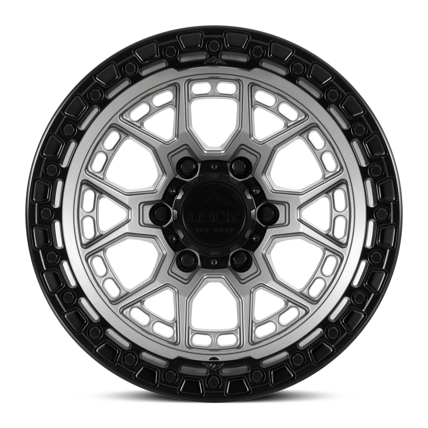 20x9 Lock Off-Road Commando Matte Grey With Matte Black Ring Wheel 6x135 (0mm)