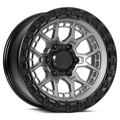 20x9 Lock Off-Road Commando Matte Grey With Matte Black Ring Wheel 5x5 (0mm)