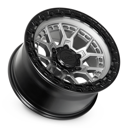 17x9 Lock Off-Road Commando Matte Grey With Matte Black Ring Wheel 5x5 (0mm)