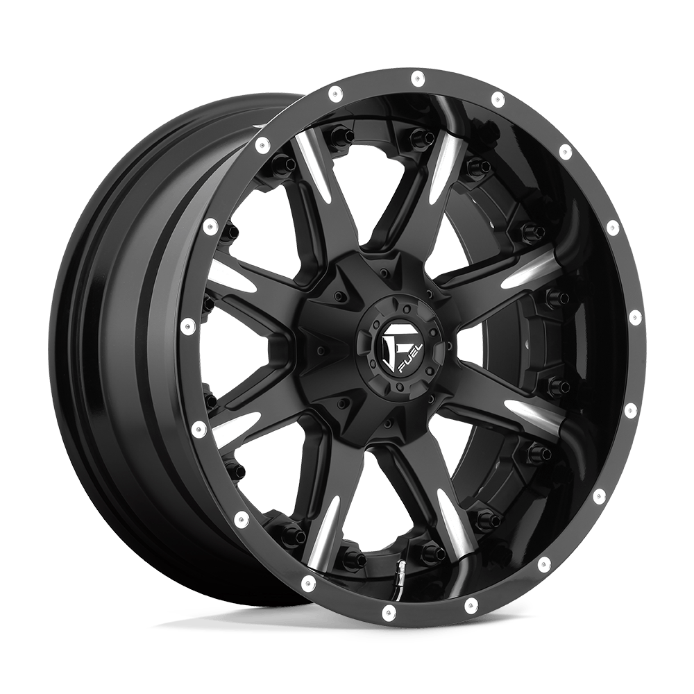 20x10 Fuel D251 Nutz Black & Milled Wheel 5x5/5x5.5 (-19mm)