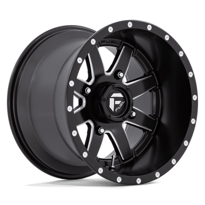 30x6 Fuel UTV D538 MAVERICK MATTE BLACK MILLED Wheel 4x137 (1mm)