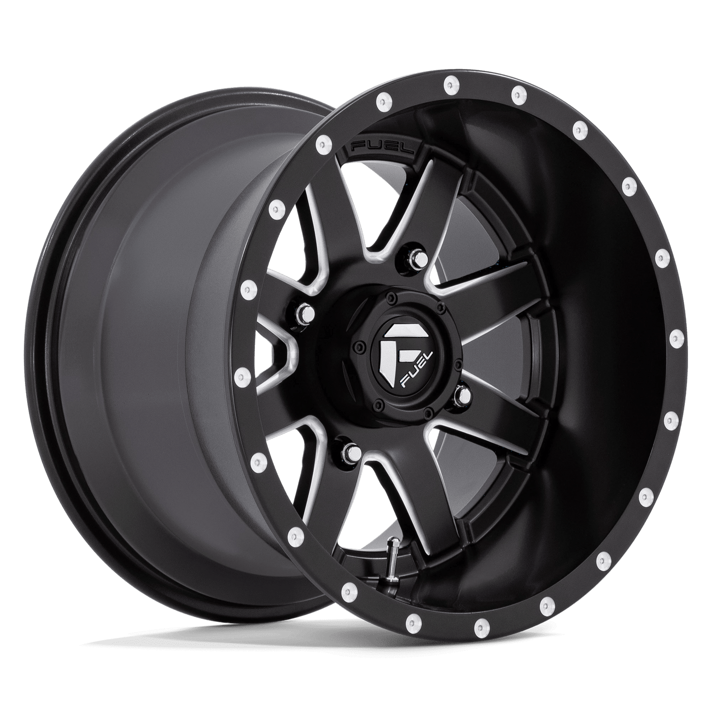 16x7 Fuel D538 Maverick UTV Matte Black & Milled Wheel 4x115 (13mm)