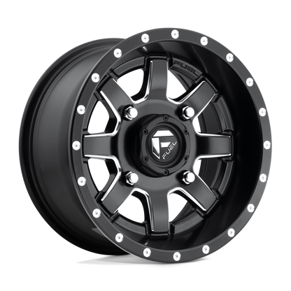 14x7 Fuel UTV D538 MAVERICK MATTE BLACK MILLED Wheel 4x110 (13mm)