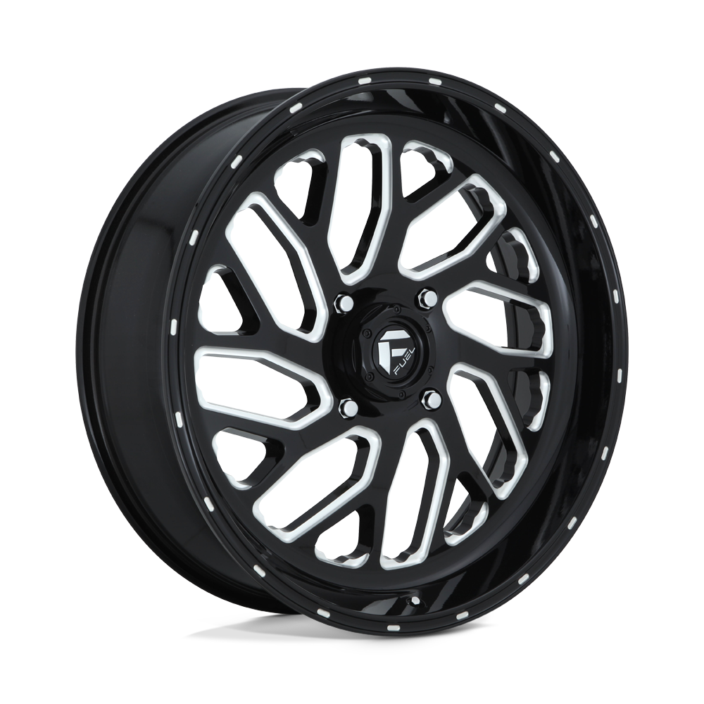 22x7 Fuel UTV D581 TRITON GLOSS BLACK MILLED Wheel 4x137 (13mm)