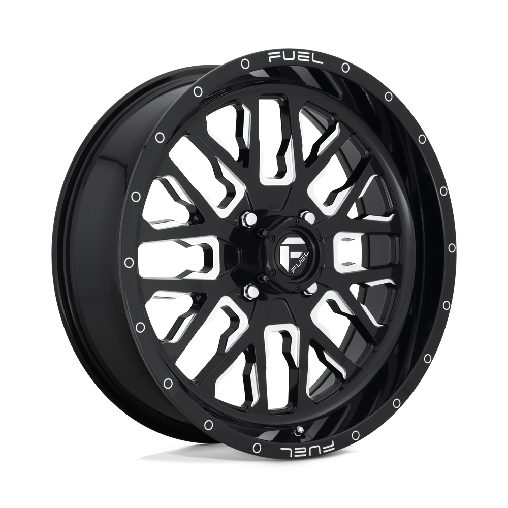 20x7 Fuel UTV D611 STROKE GLOSS BLACK MILLED Wheel 4x137 (13mm)