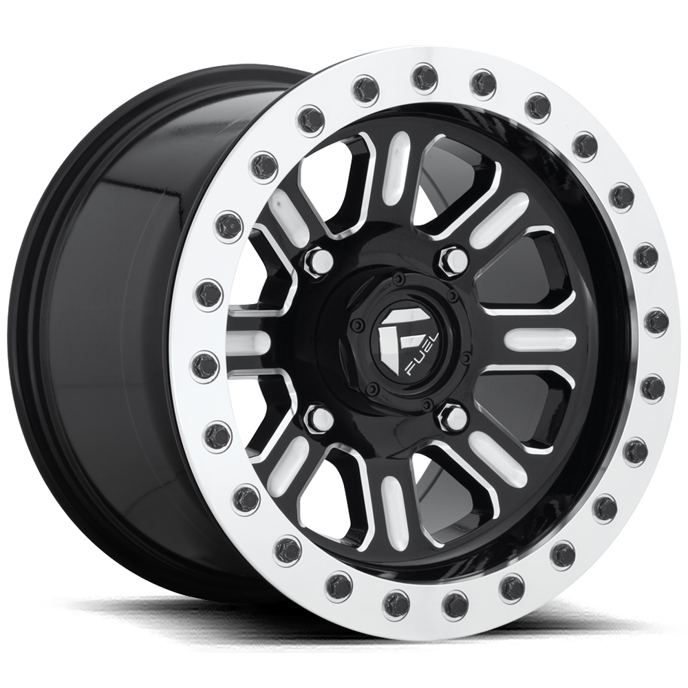 15x10 Fuel UTV D910 Hardline Gloss Black Milled BEADLOCK Wheel 4x156 (25mm)