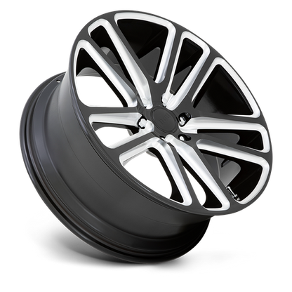 22x9.5 DUB S255 Flex Gloss Black Milled Wheel 5x5 (10mm)