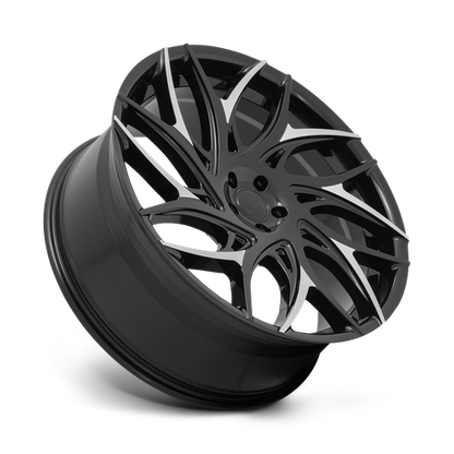 22x9 DUB S259 G.O.A.T. Gloss Black With Machined Spokes Wheel 5x4.5 (35mm)