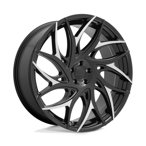 22x9 DUB S259 G.O.A.T. Gloss Black With Machined Spokes Wheel 5x5 (35mm)
