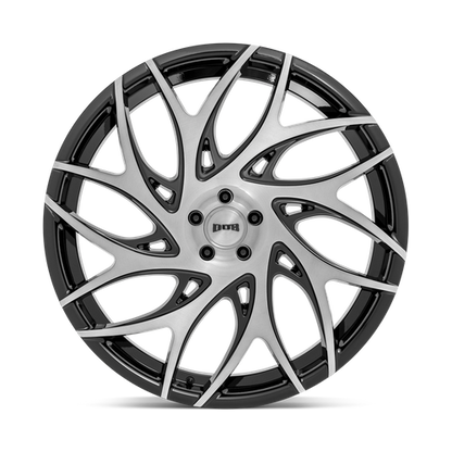 20x9 DUB S260 G.O.A.T. Brushed Face W/Black Tint Spokes Wheel 5x5 (35mm)