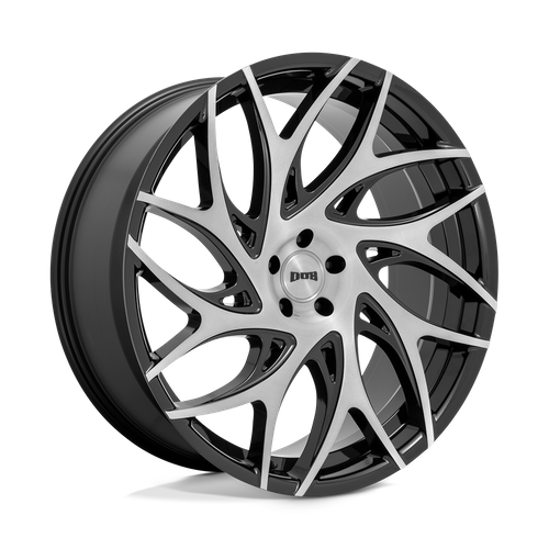 20x9 DUB S260 G.O.A.T. Brushed Face W/Black Tint Spokes Wheel 5x5 (35mm)