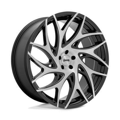 20x9 DUB S260 G.O.A.T. Brushed Face W/Black Tint Spokes Wheel 5x5 (35mm)
