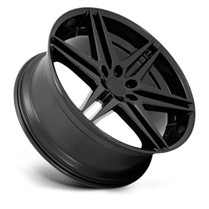 24x10 DUB S268 DIRTY DOG All Glossy Black Wheel 6x5.5 (25mm)