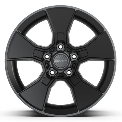 17x8.5 DEFIANT DF02 Satin Black Wheel 5x5 (12mm)