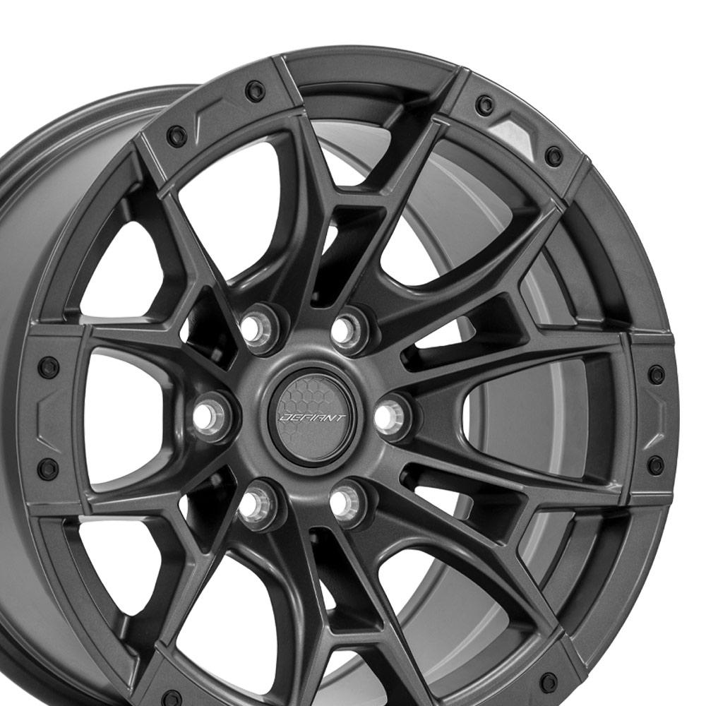 17x9 DEFIANT DF04 Dark Satin Charcoal Wheel 6x135 (12mm)