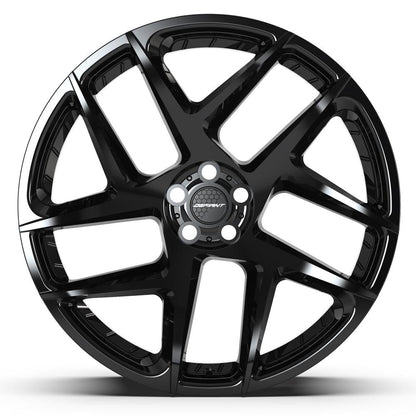 22x10 DEFIANT DF05 Gloss Black Wheel 5x108 (37mm)