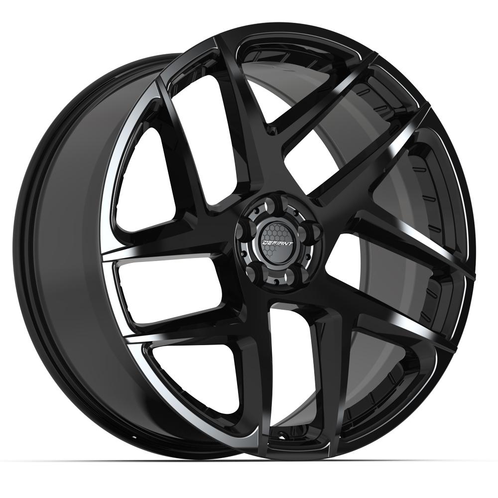 22x10 DEFIANT DF05 Gloss Black Wheel 5x108 (37mm)