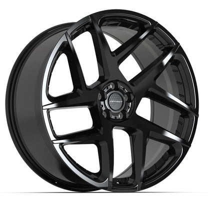 22x10 DEFIANT DF05 Gloss Black Wheel 5x108 (37mm)