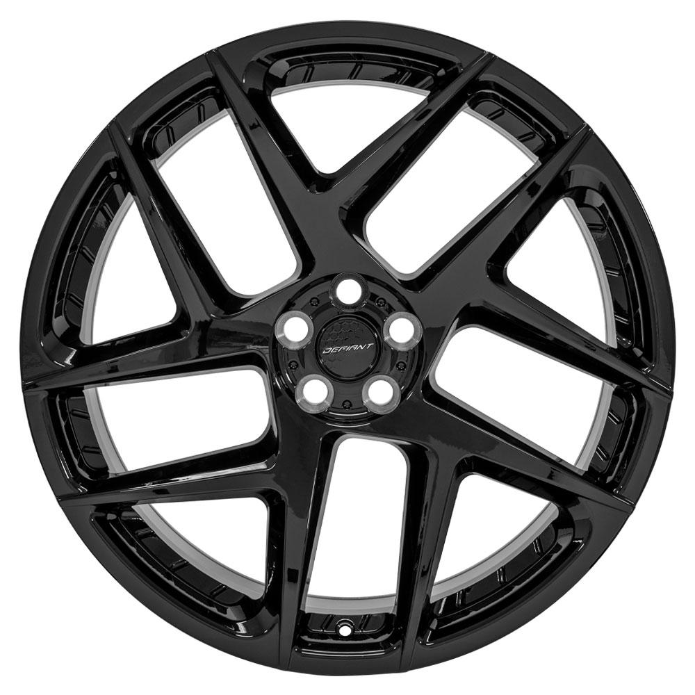 22x10 DEFIANT DF05 Gloss Black Wheel 5x120 (37mm)