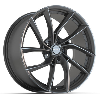 20x9 DEFIANT DF06 Dark Satin Charcoal Wheel 5x120 (35mm)