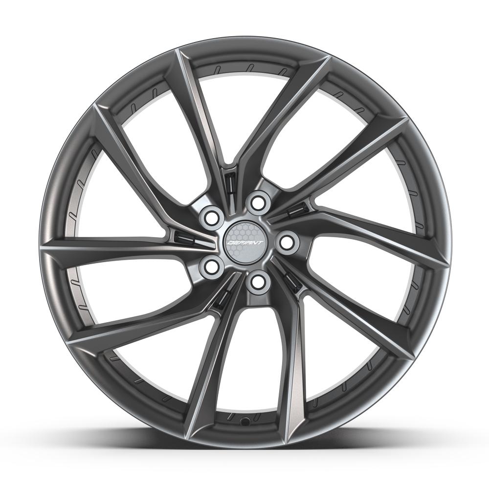 20x10 DEFIANT DF06 Dark Satin Charcoal Wheel 5x120 (35mm)