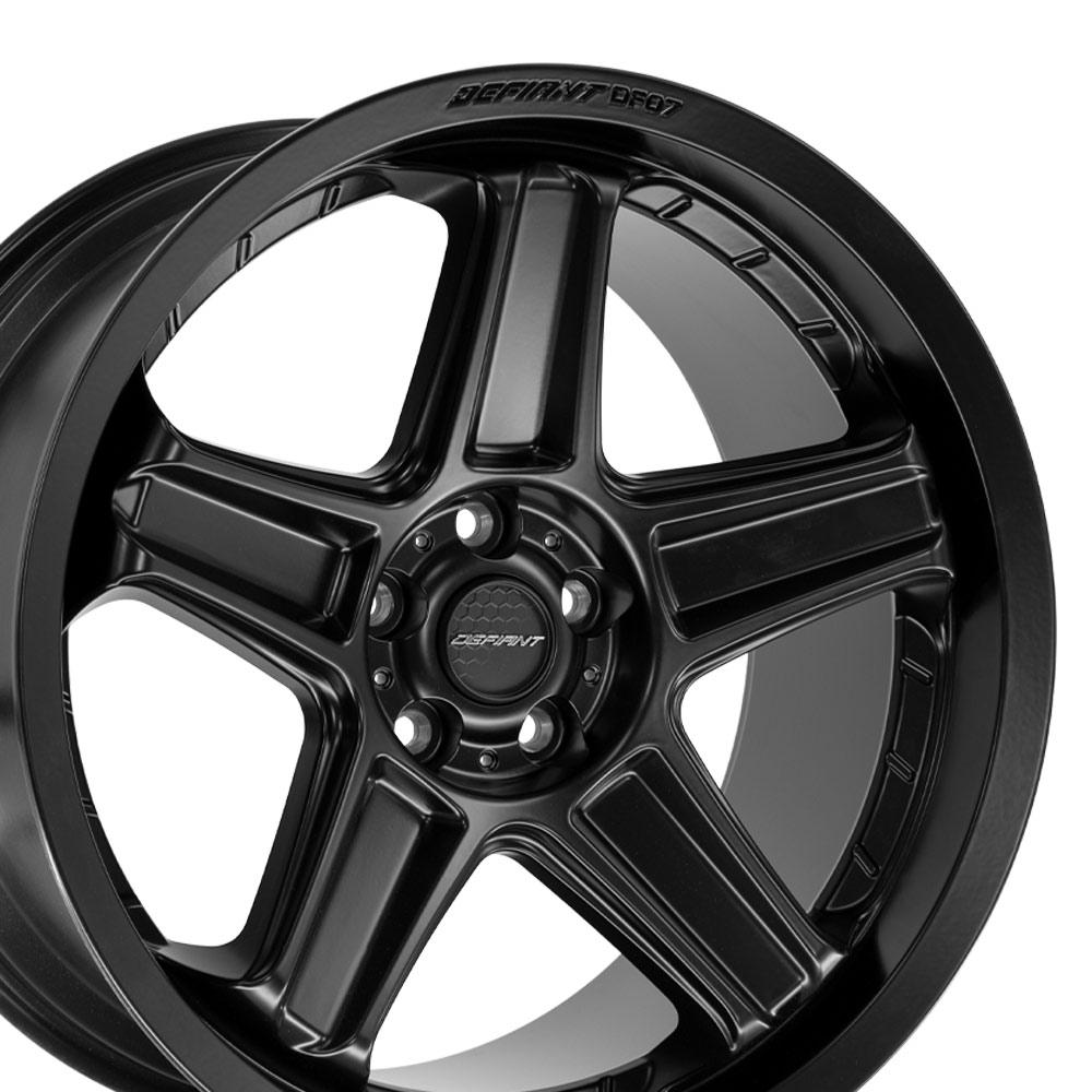 20x10.5 DEFIANT DF07 Satin Black Wheel 5x115 (26mm)