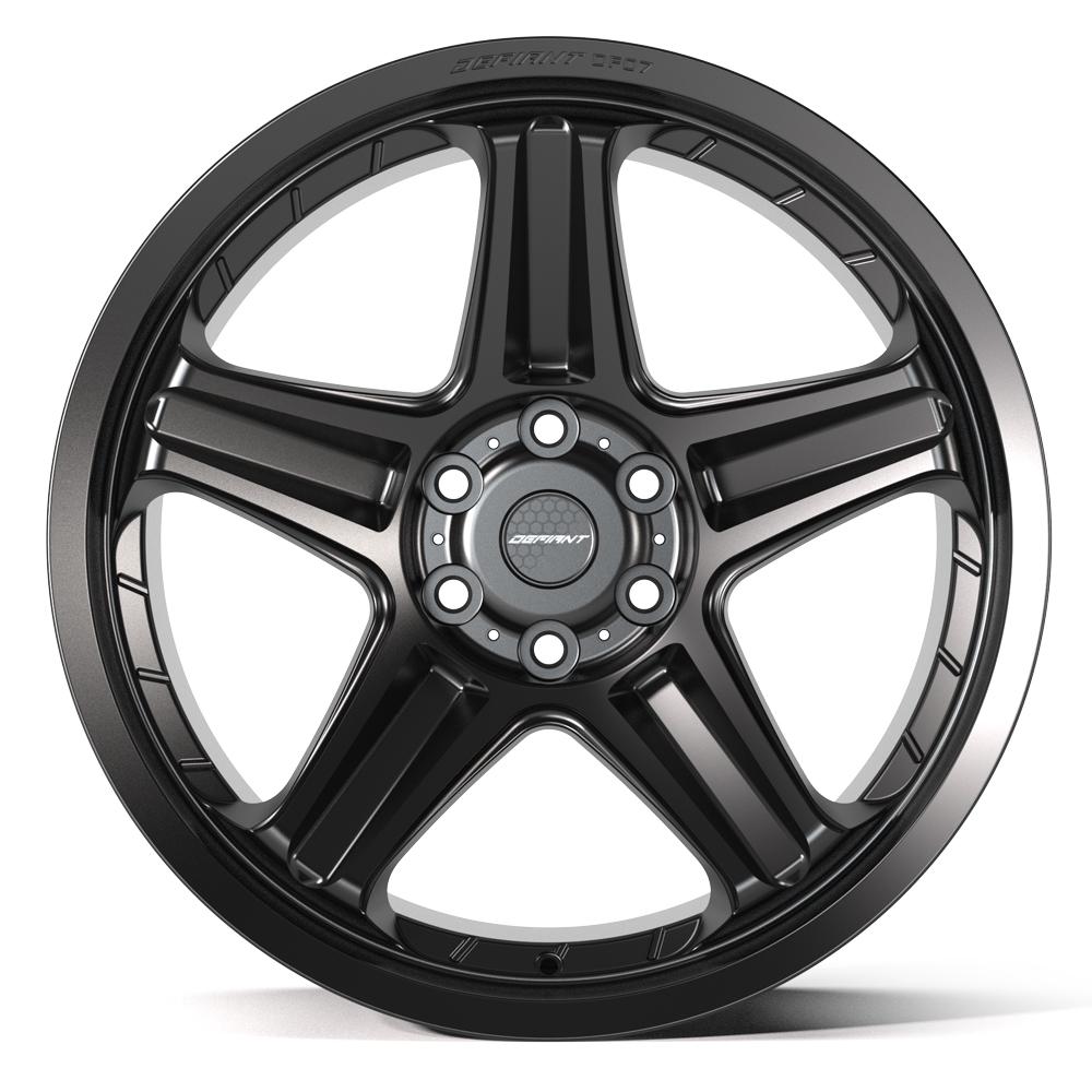 22x10 DEFIANT DF07 Satin Black Wheel 6x5.5 (-12mm)