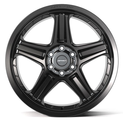 22x10 DEFIANT DF07 Satin Black Wheel 6x5.5 (-12mm)