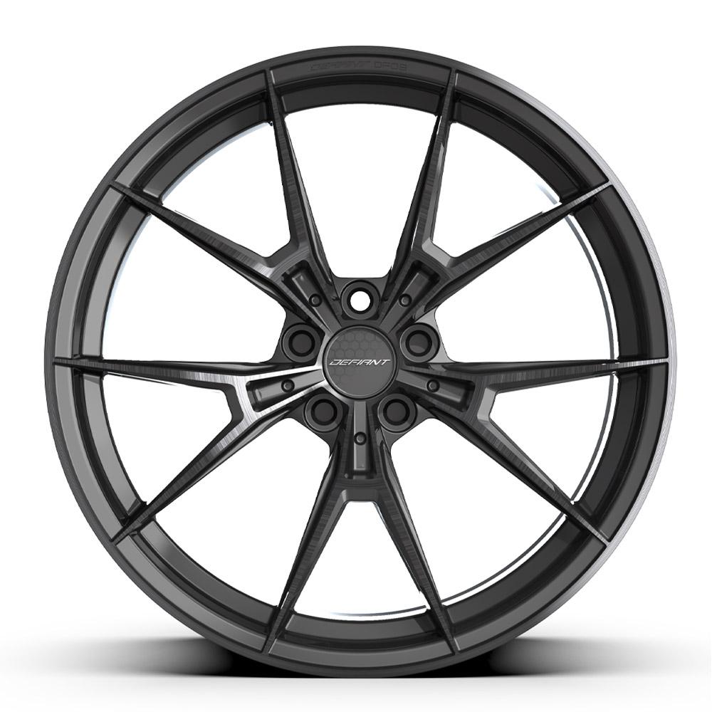 20x9 DEFIANT DF09 Black Machined with Tinted Clear Wheel 5x112 (40mm)