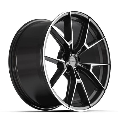 20x9 DEFIANT DF09 Black Machined with Tinted Clear Wheel 5x112 (40mm)