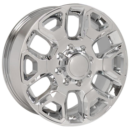 20x8 OE Wheels DG66 Chrome with Chrome Insert Wheel 8x6.5 (54.65mm)