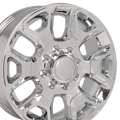 20x8 OE Wheels DG66 Chrome with Chrome Insert Wheel 8x6.5 (54.65mm)