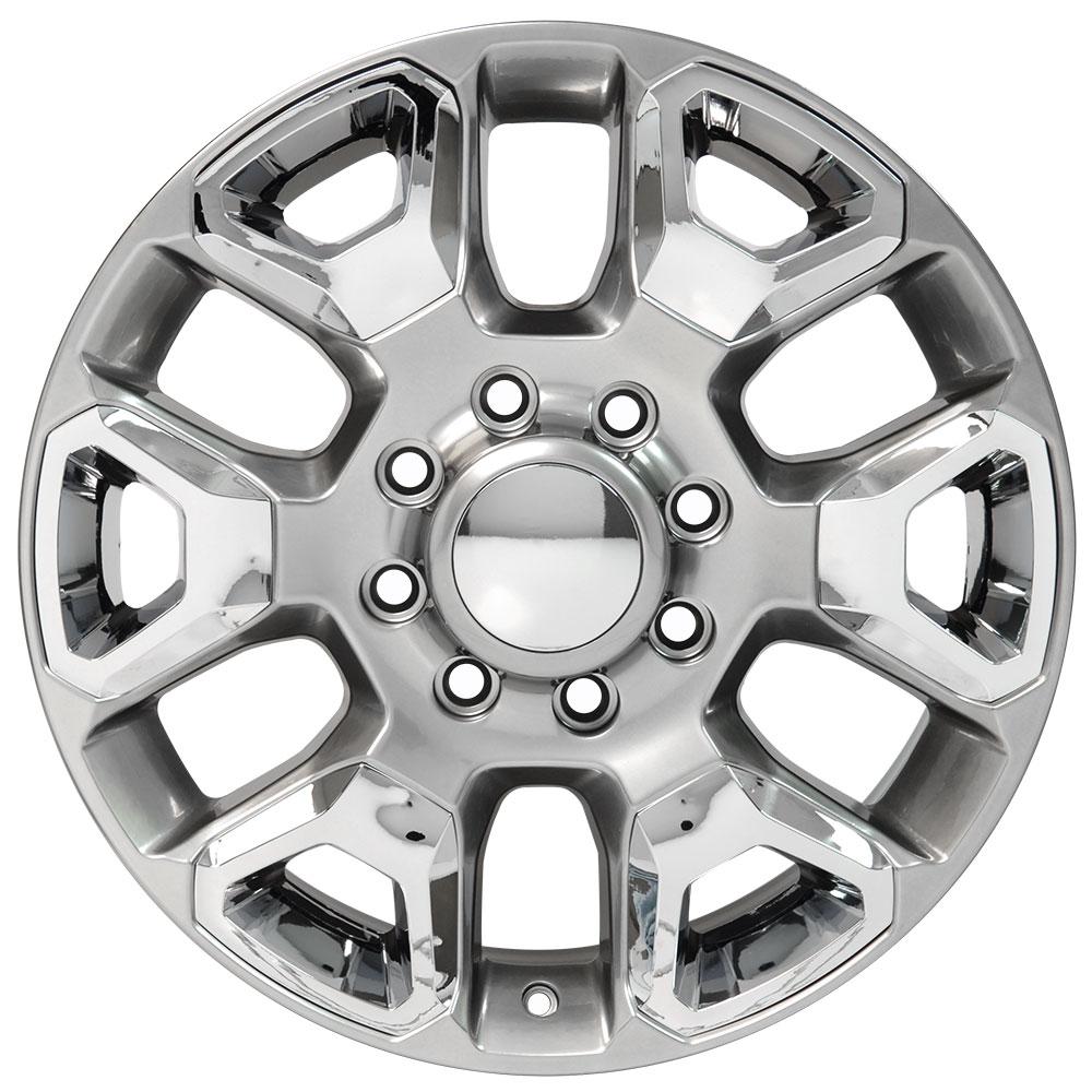 20x8 OE Wheels DG66 Hyper Silver with Chrome Wheel 8x6.5 (54.65mm)