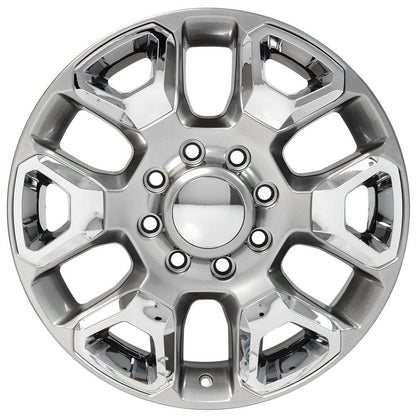 20x8 OE Wheels DG66 Hyper Silver with Chrome Wheel 8x6.5 (54.65mm)