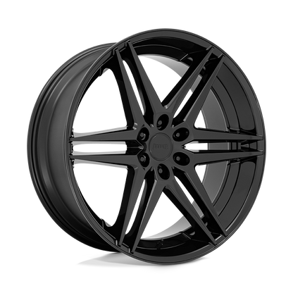 24x10 DUB S268 DIRTY DOG All Glossy Black Wheel 6x5.5 (25mm)