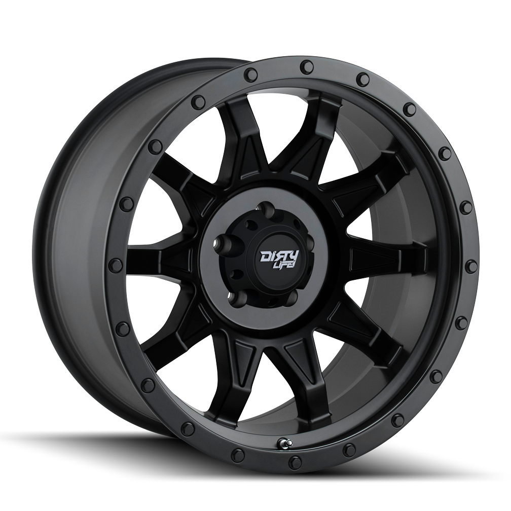 18x9 Dirty Life Roadkill Matte Black Wheel 8x6.5 (-12mm)