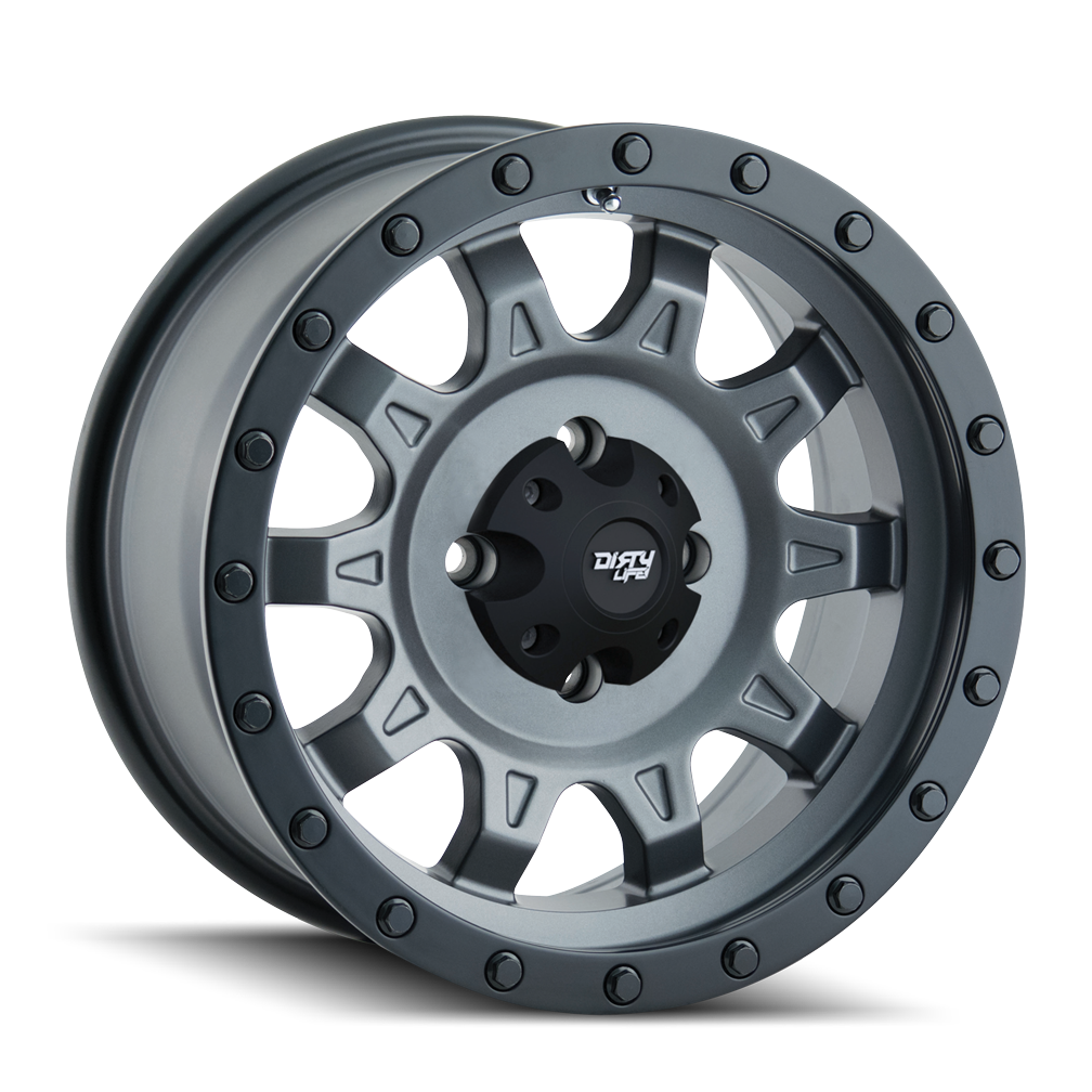 15x7 Dirty Life Roadkill Matte Gunmetal/Black ATV Wheel 4x110 (13mm)